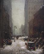 Robert Henri Snow in New York Sweden oil painting artist